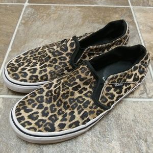 Leopard print women's vans